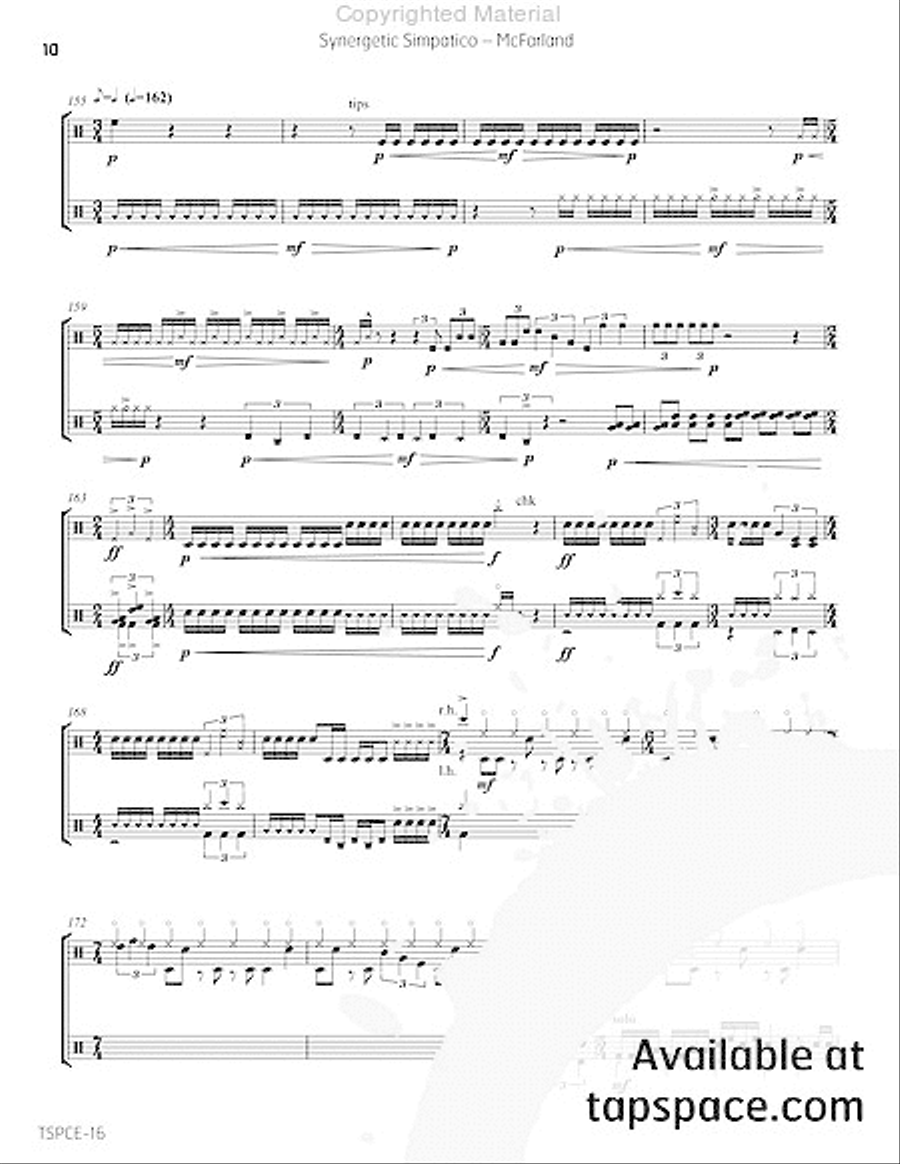 Synergetic Simpatico Snare Drum scores gallery preview page 15
