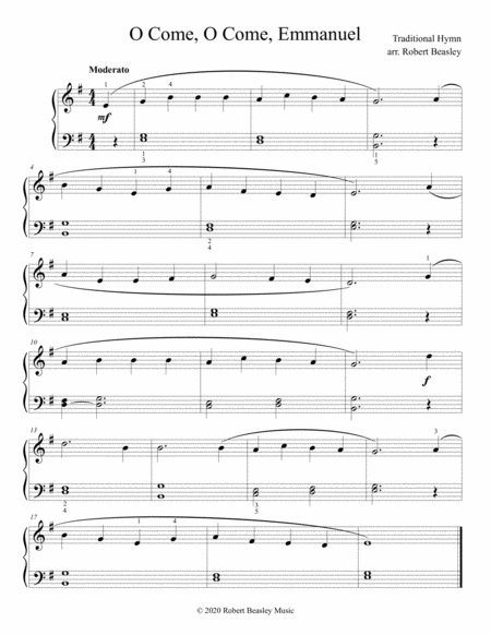 O Come, O Come, Emmanuel (easy piano) image number null