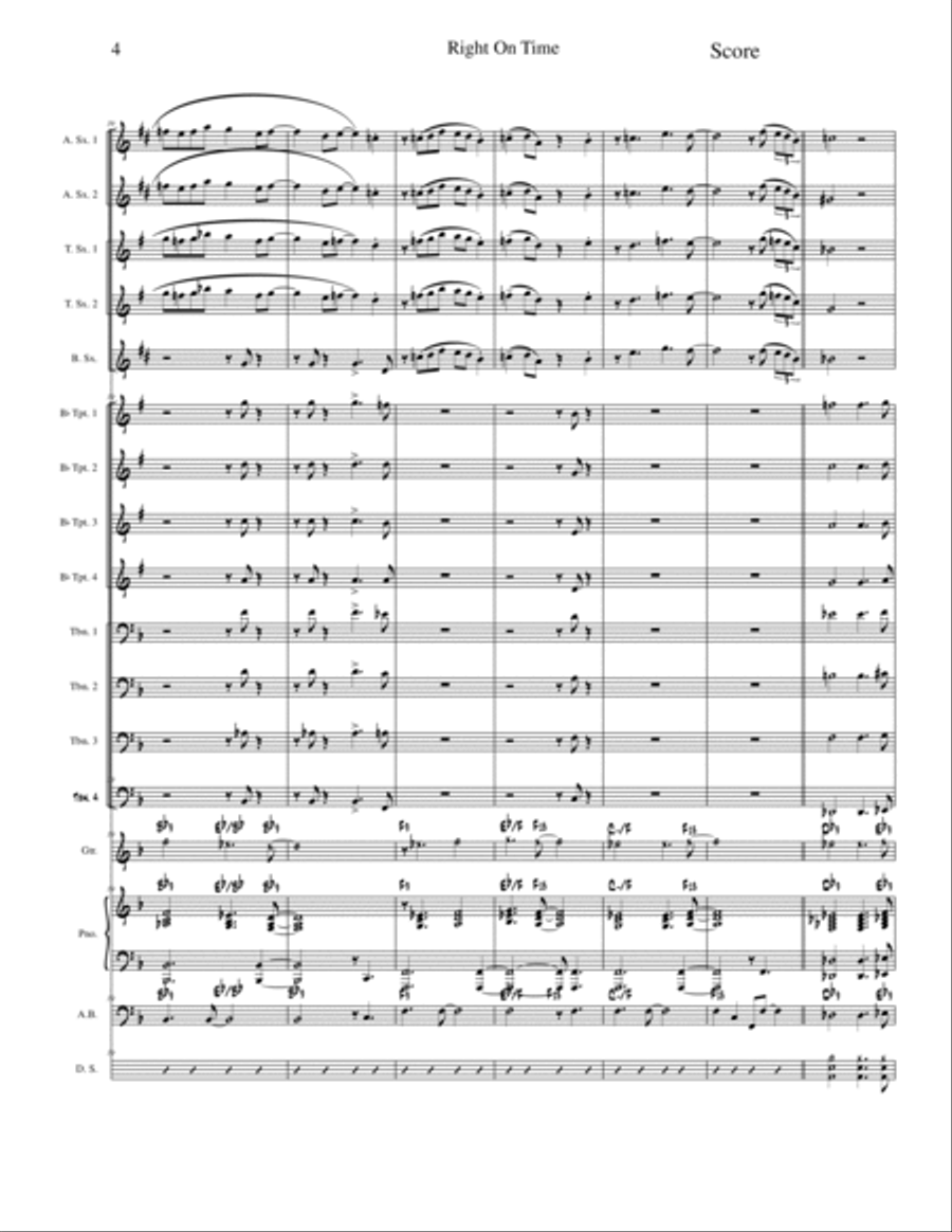 Right On Time Right On Time Jazz Ensemble scores gallery preview page 4