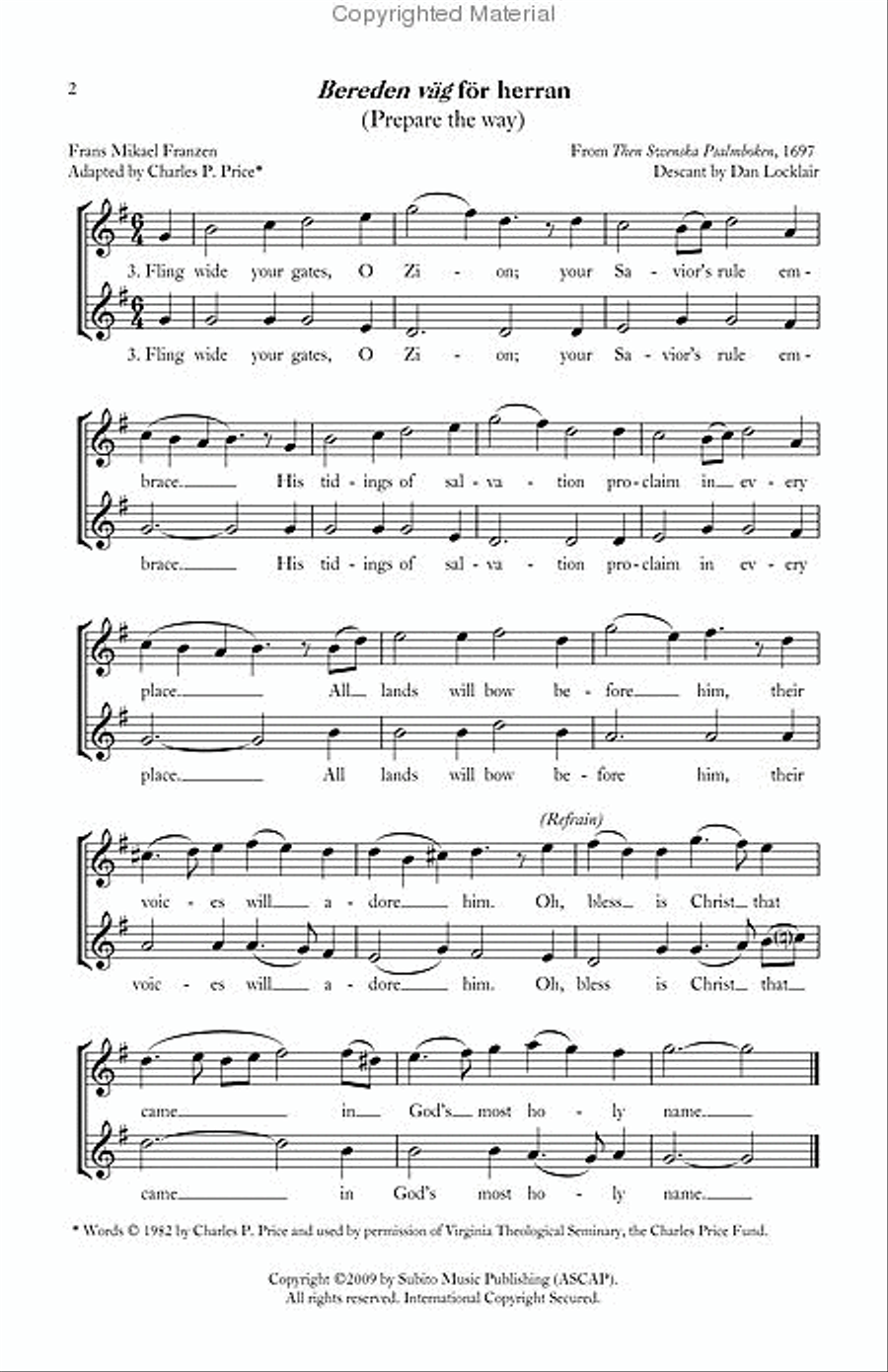 Descants to Traditional Hymns Choir scores gallery preview page 3