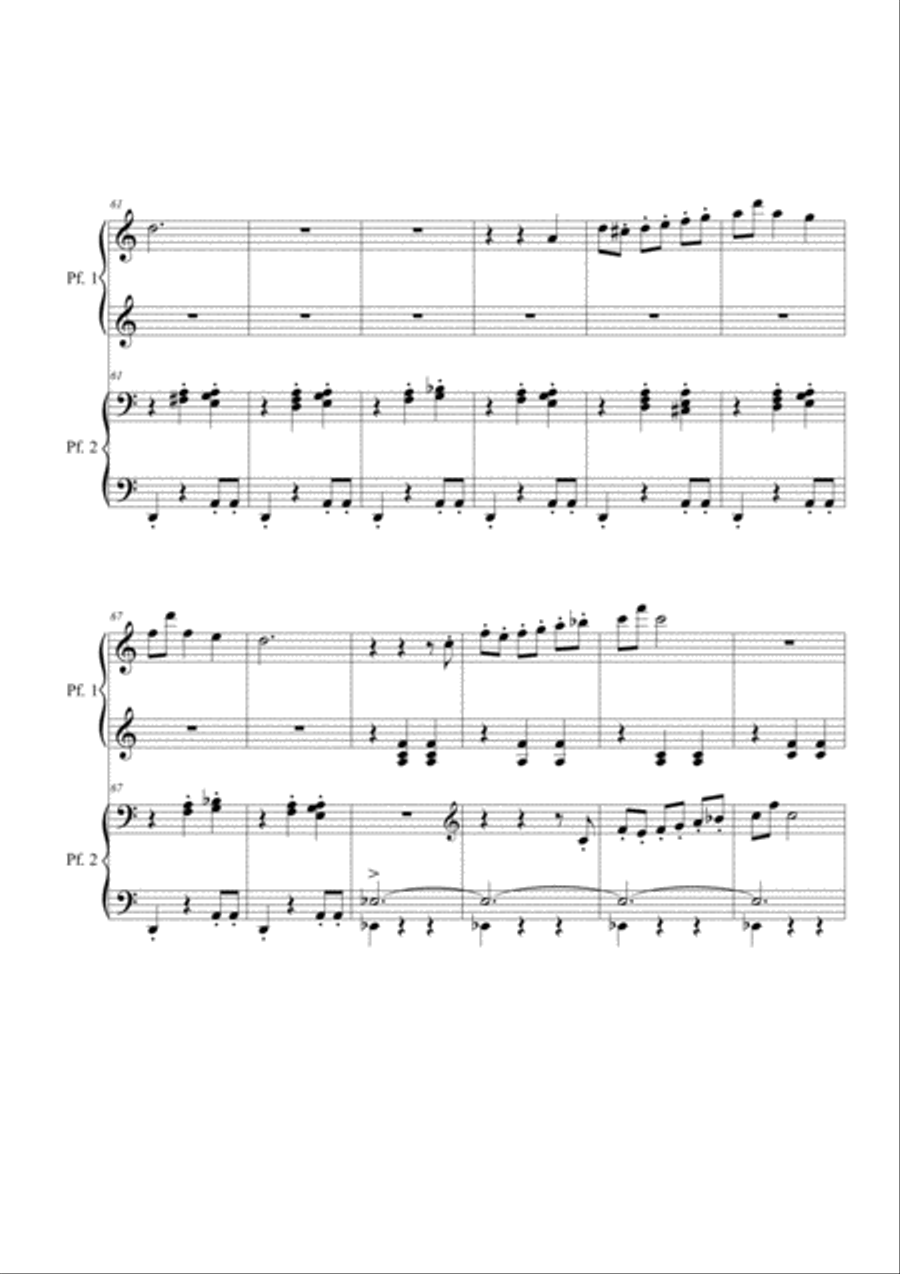 Anitra's dance. 4 hands Piano scores gallery preview page 6