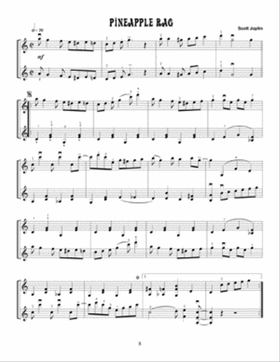Ragtimes for Two Violins Violin scores gallery preview page 4