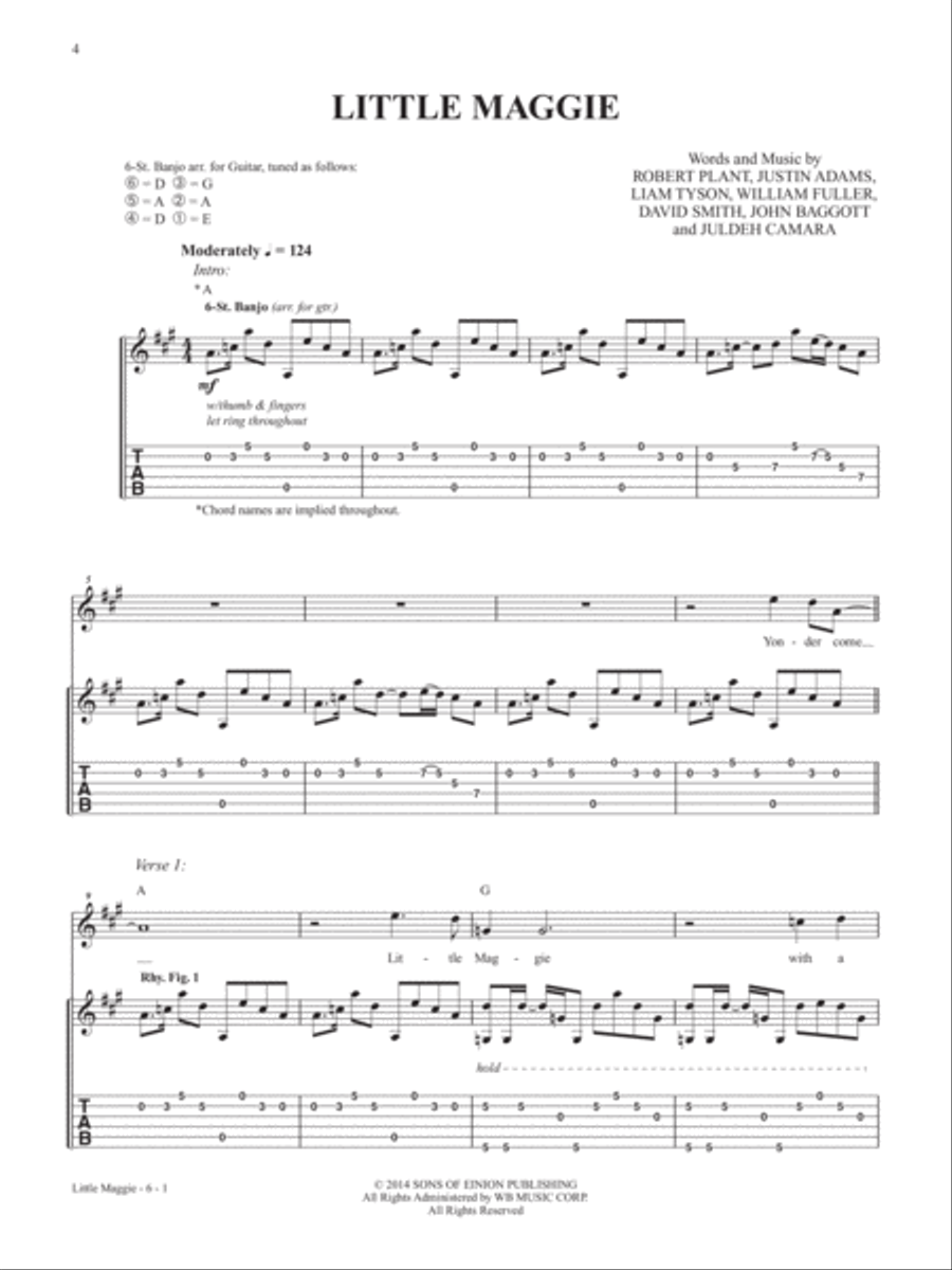 Robert Plant -- Lullaby and . . . the Ceaseless Roar Electric Guitar scores gallery preview page 4