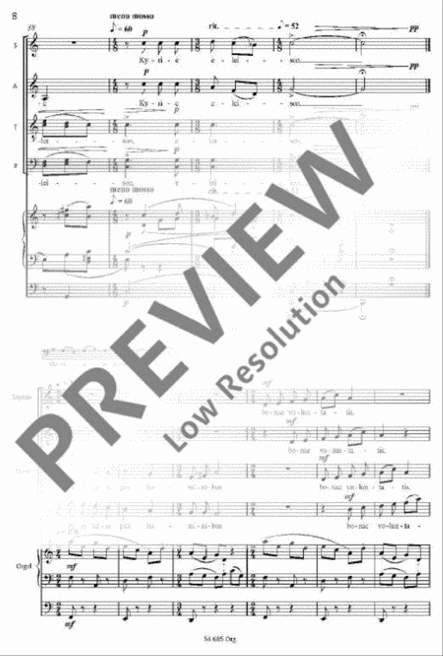 Missa brevis Mixed Choir scores gallery preview page 5