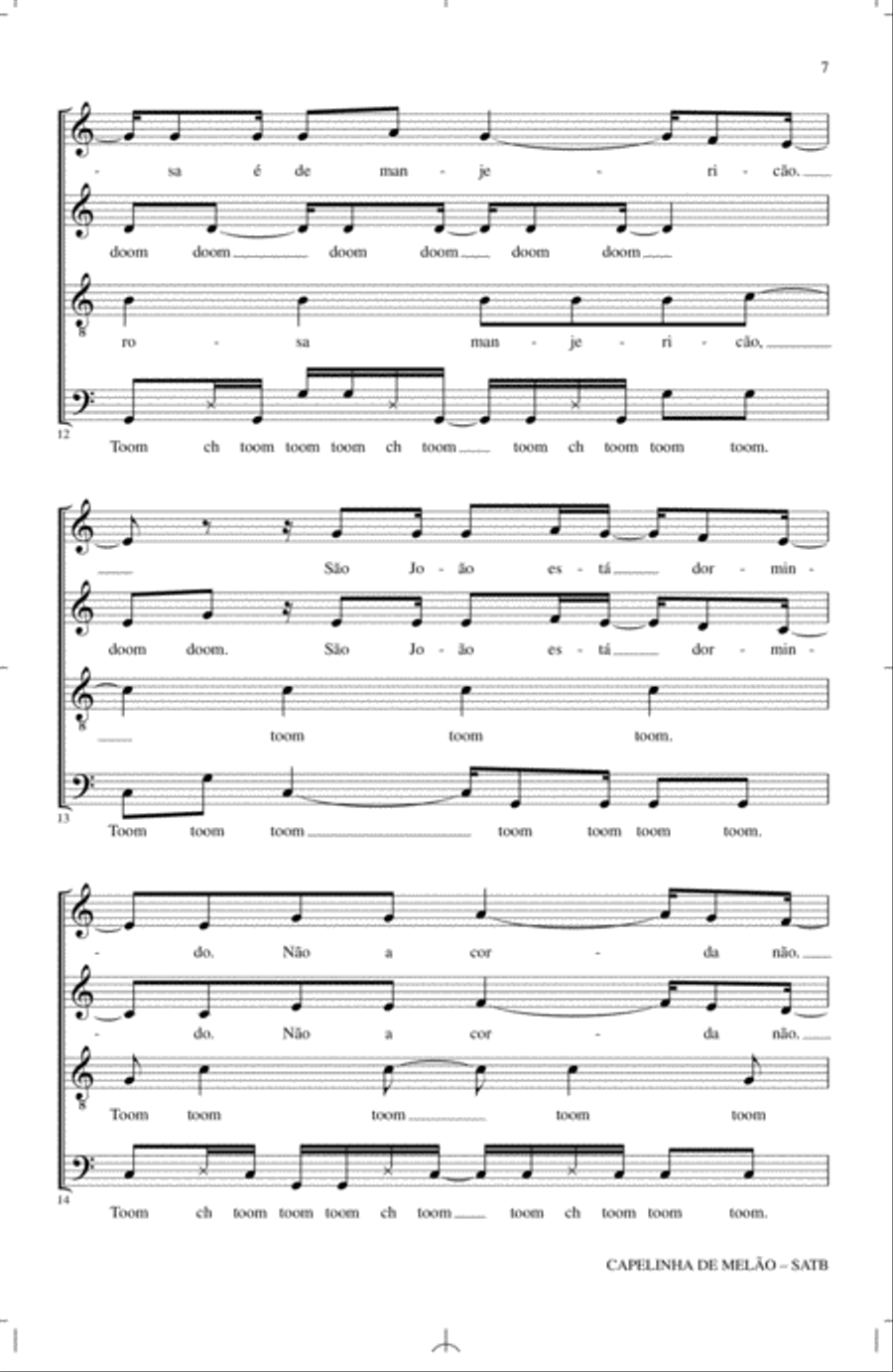 Capelinha De Melao Capelinha De Melao 4-Part scores gallery preview page 5