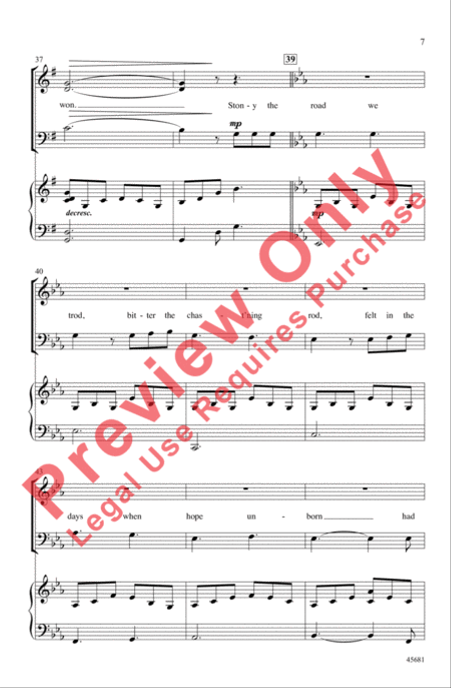 Lift Every Voice and Sing 3-Part scores gallery preview page 6