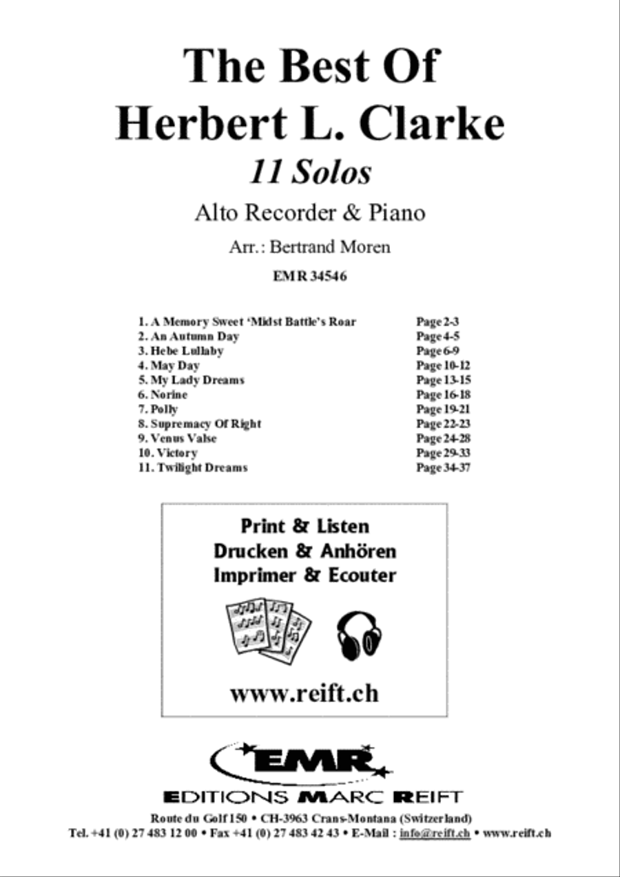 The Best Of Herbert L. Clarke Alto Recorder scores gallery preview page 2