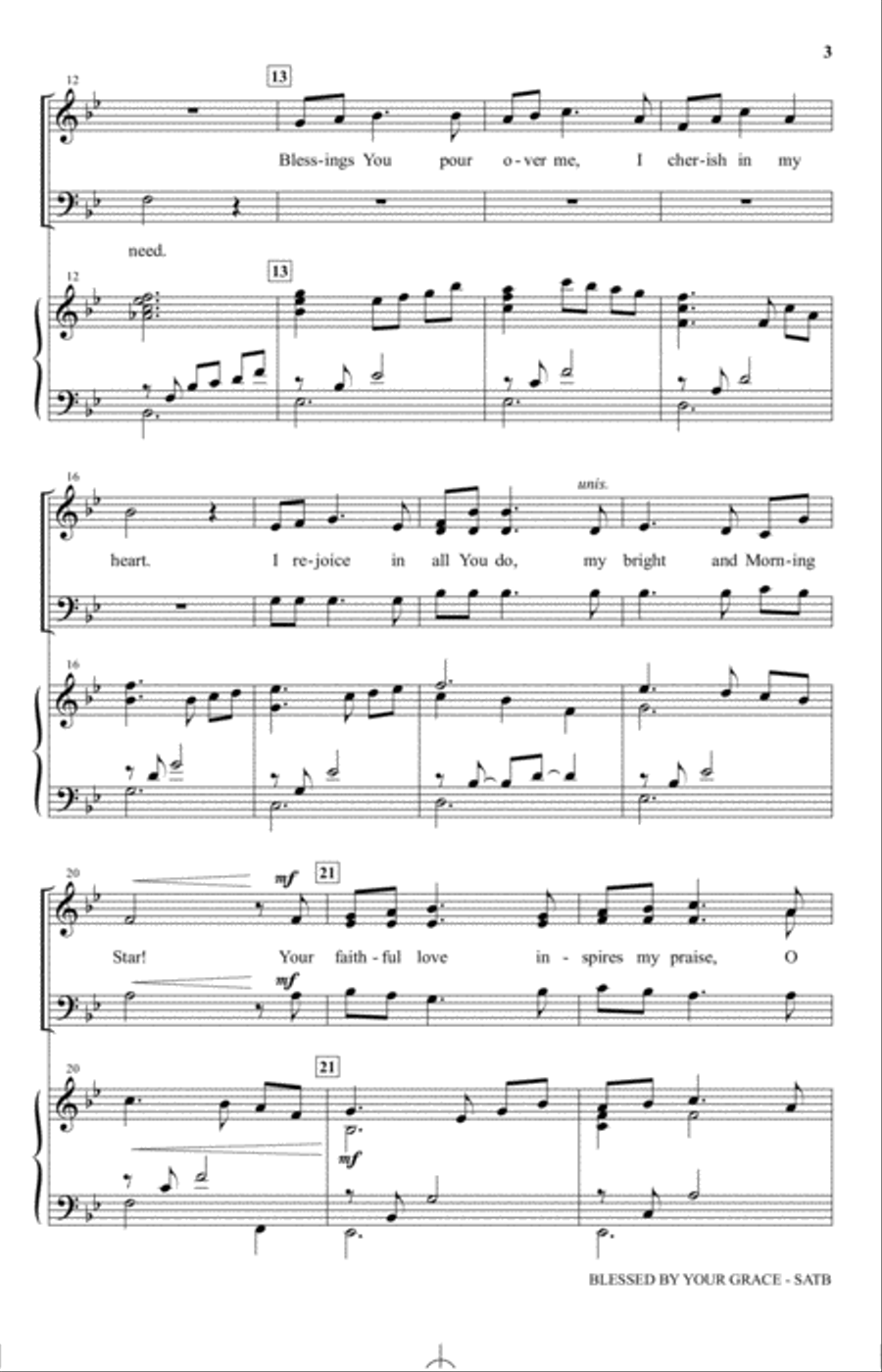 Blessed By Your Grace 4-Part scores gallery preview page 2