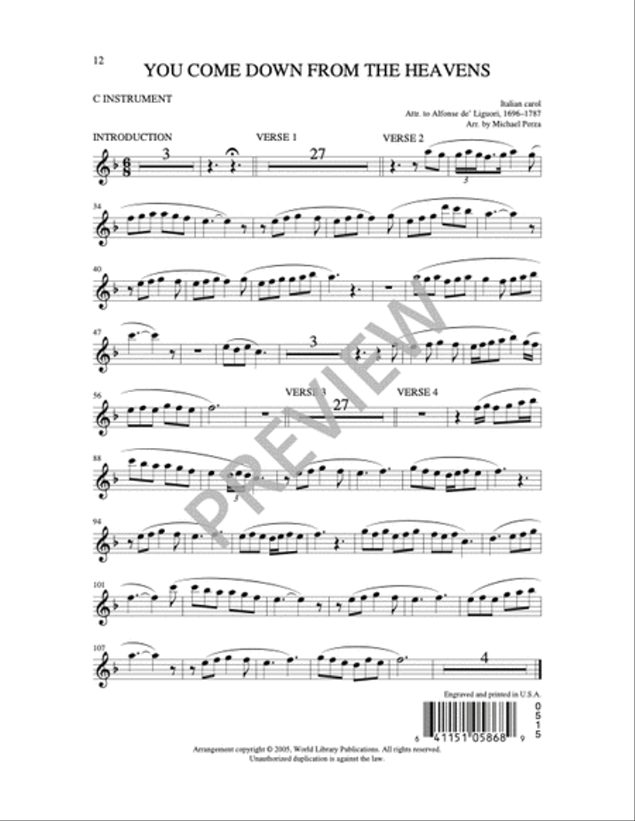 You Come Down From the Heavens 4-Part scores gallery preview page 9
