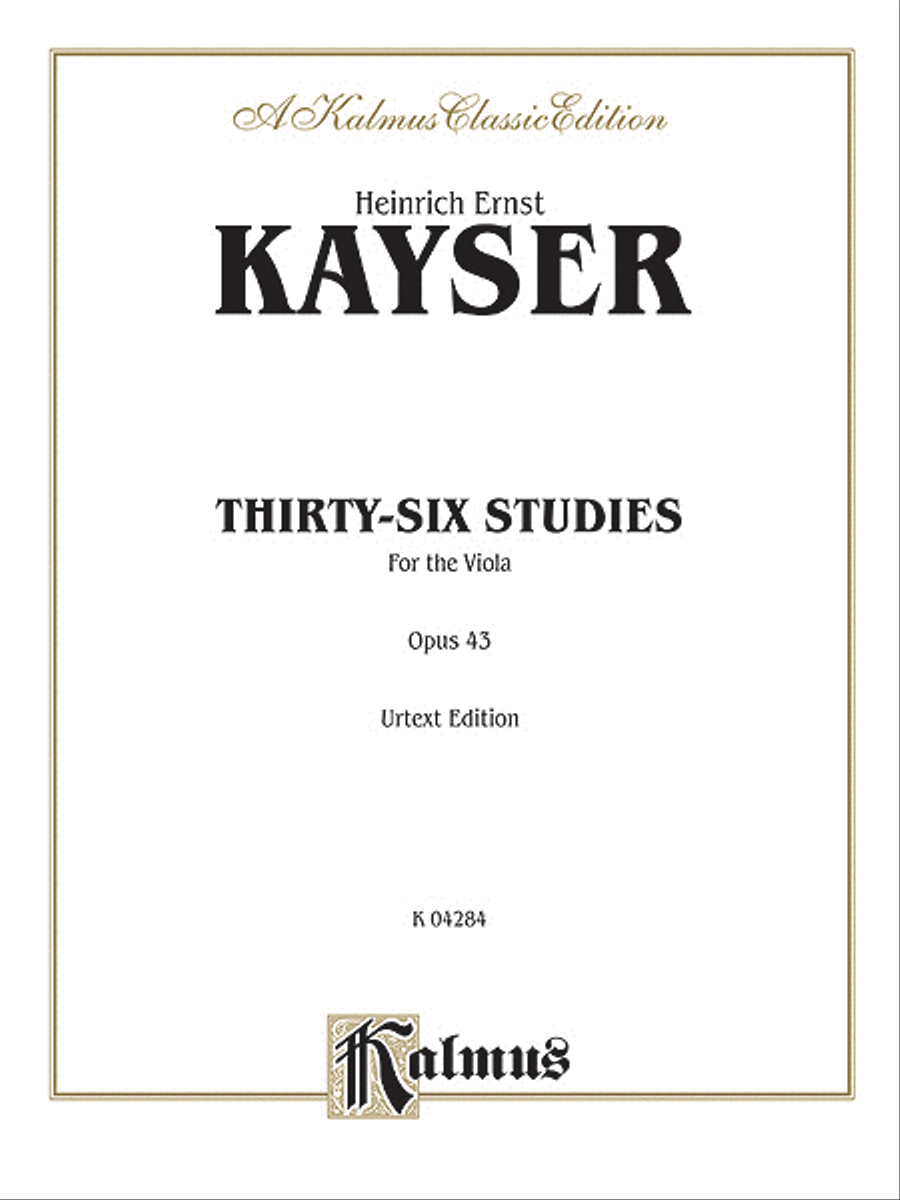 Thirty-six Studies, Op. 43 Viola Solo scores gallery preview page 1