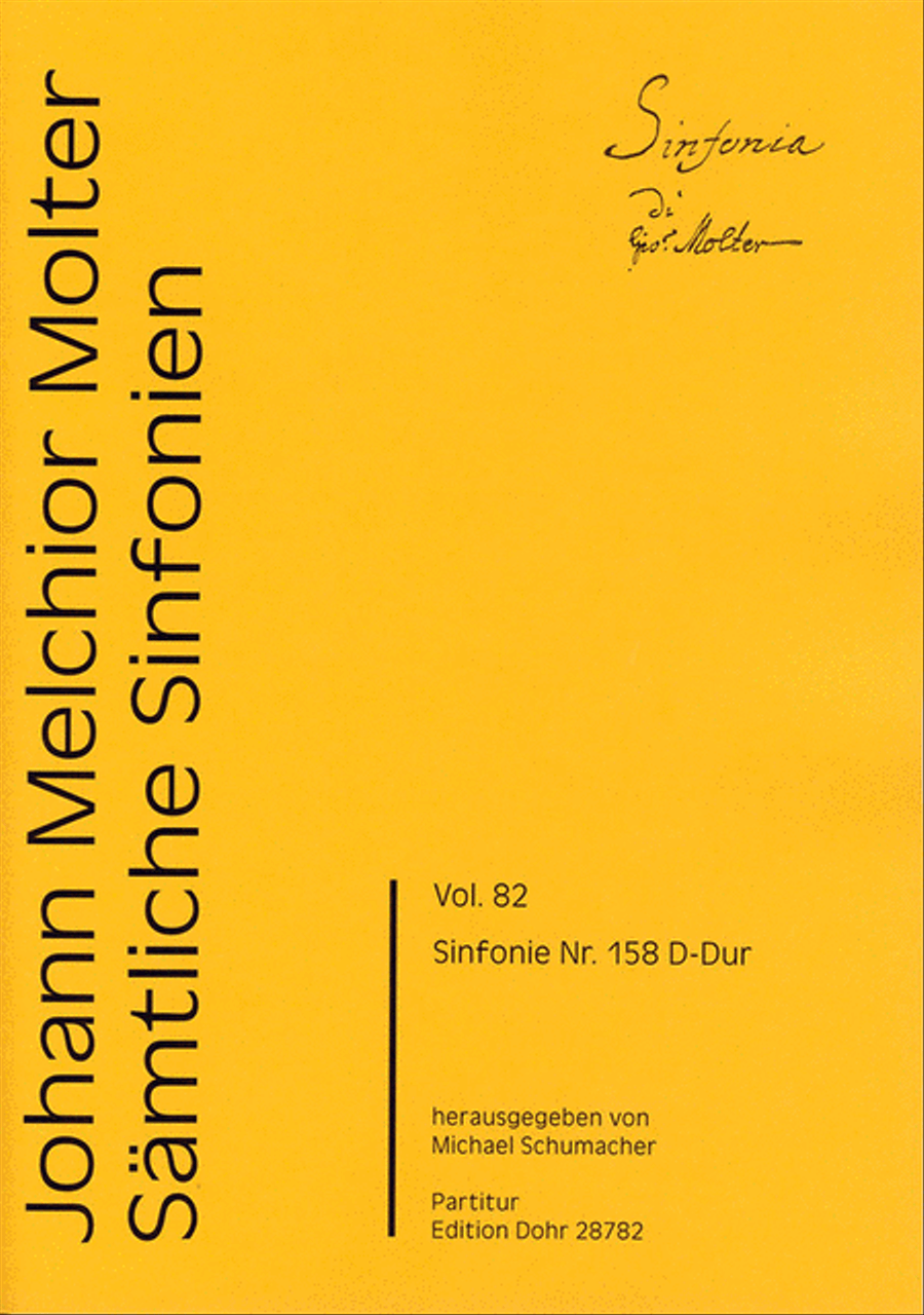 Sinfonie Nr. 158 D-Dur MWV VII 158 Orchestra scores gallery preview page 1