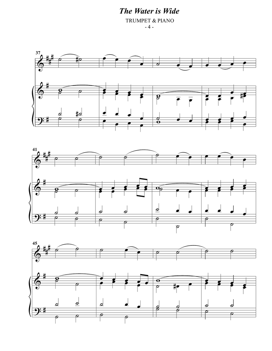 The Water is Wide for Trumpet & Piano image number null