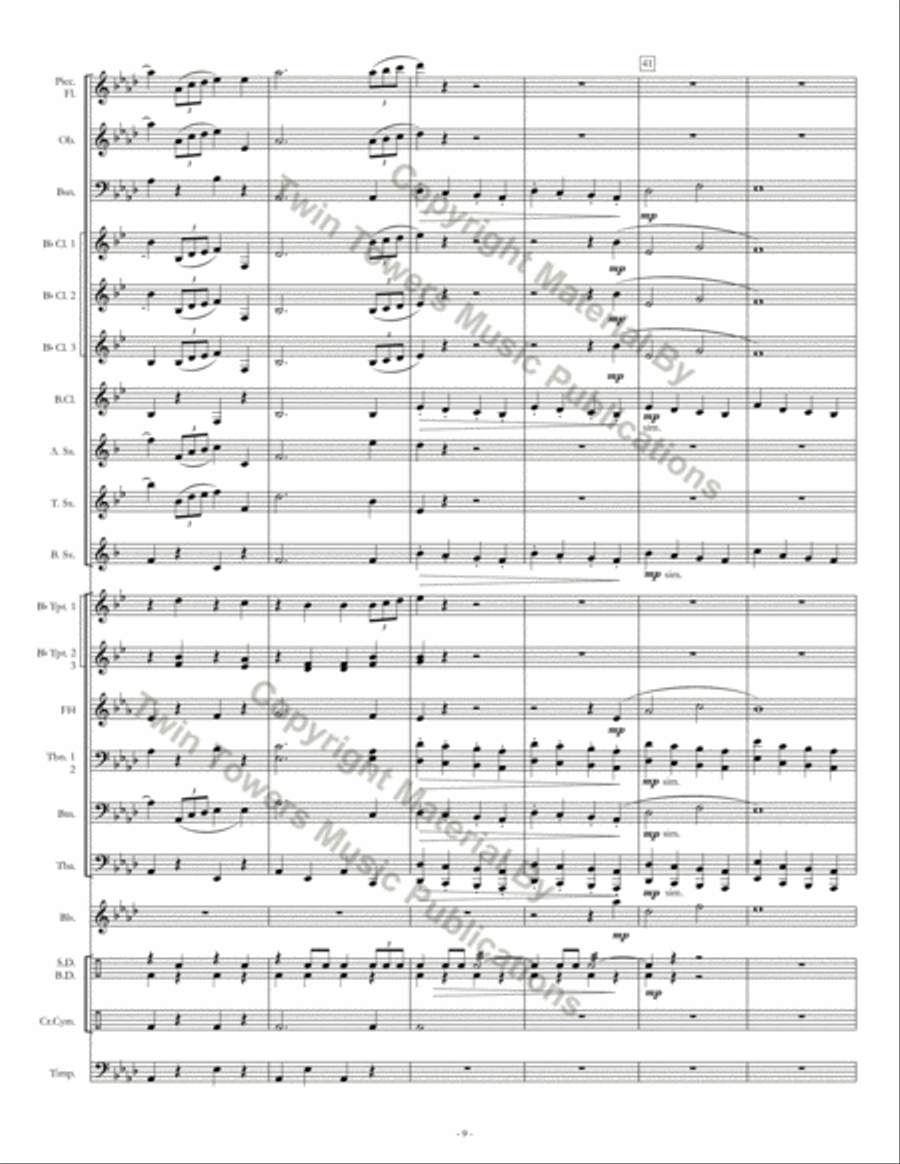 Fort Valley March Concert Band scores gallery preview page 10