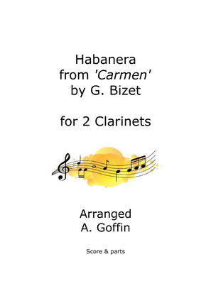 Habanera from Carmen, two clarinets