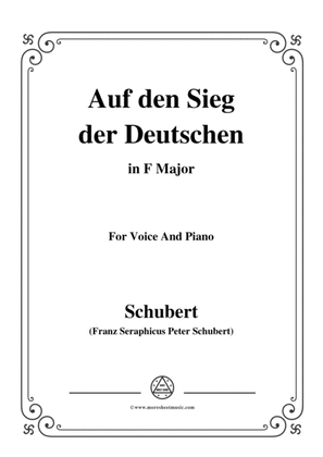 Schubert-Auf den Sieg der Deutschen,in F Major,for Voice,2 Violins&Cello