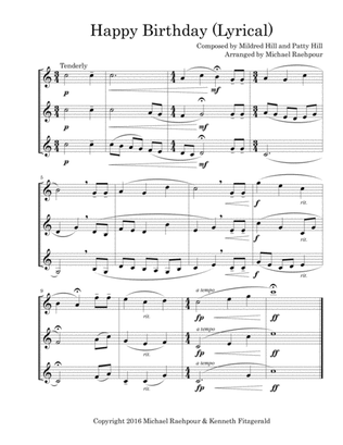 Happy Birthday (Lyrical) for Three Trumpets