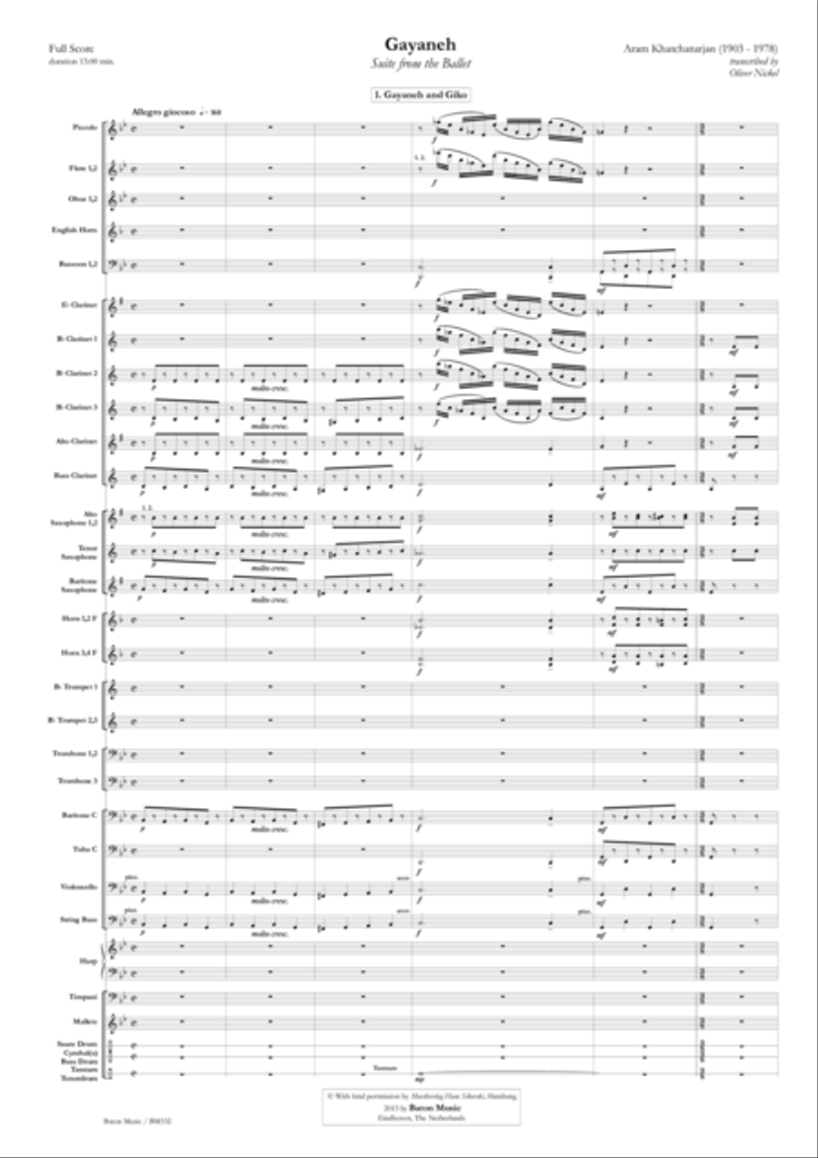 Gayaneh Concert Band scores gallery preview page 2
