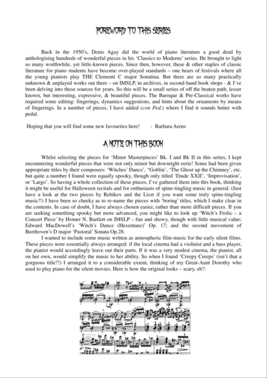 SPOOKY! 31 Eerie Piano Solos from Telemann to Tilzer Piano Solo scores gallery preview page 4