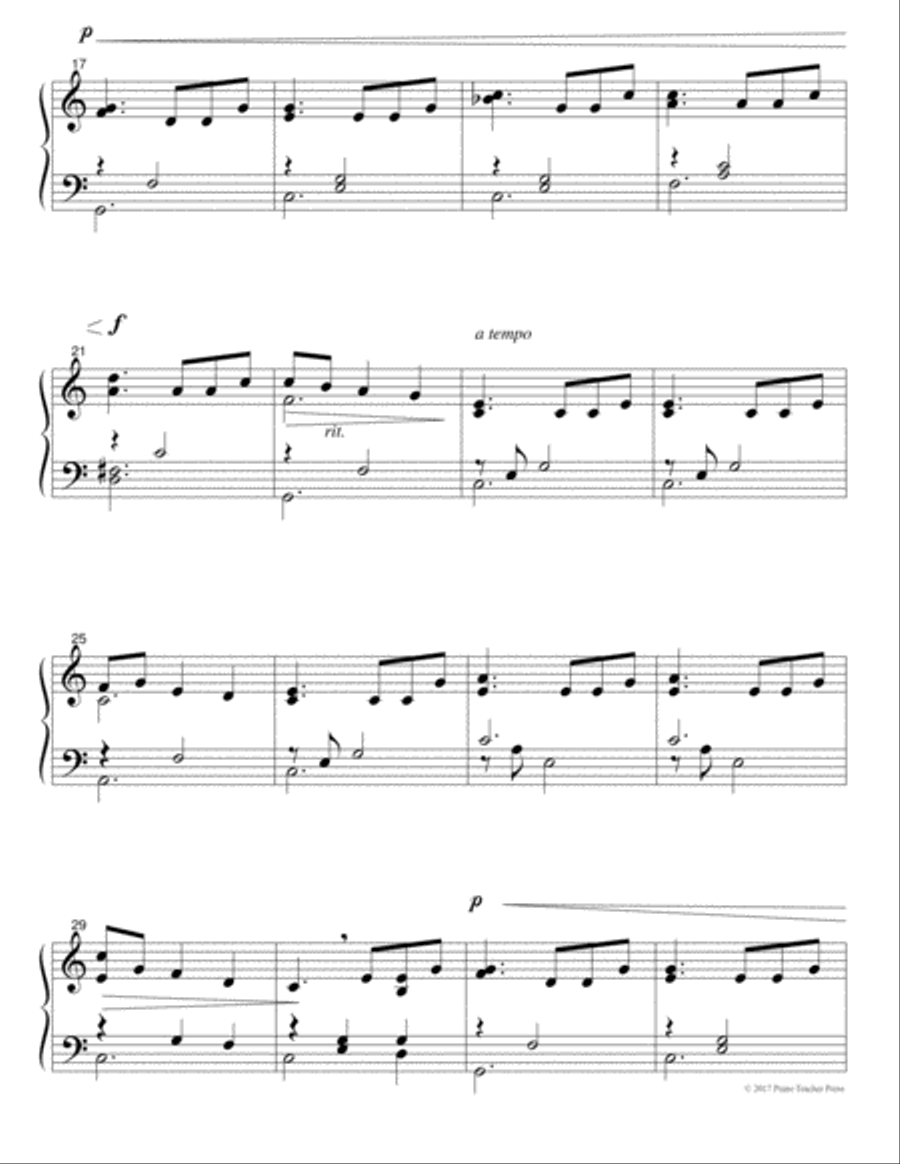 Brahms - Waltz in Ab (Opus 39 #15) Piano Method scores gallery preview page 3
