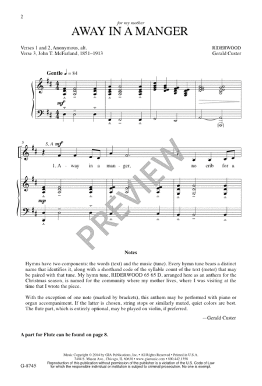 Away in a Manger Away in a Manger 3-Part scores gallery preview page 3