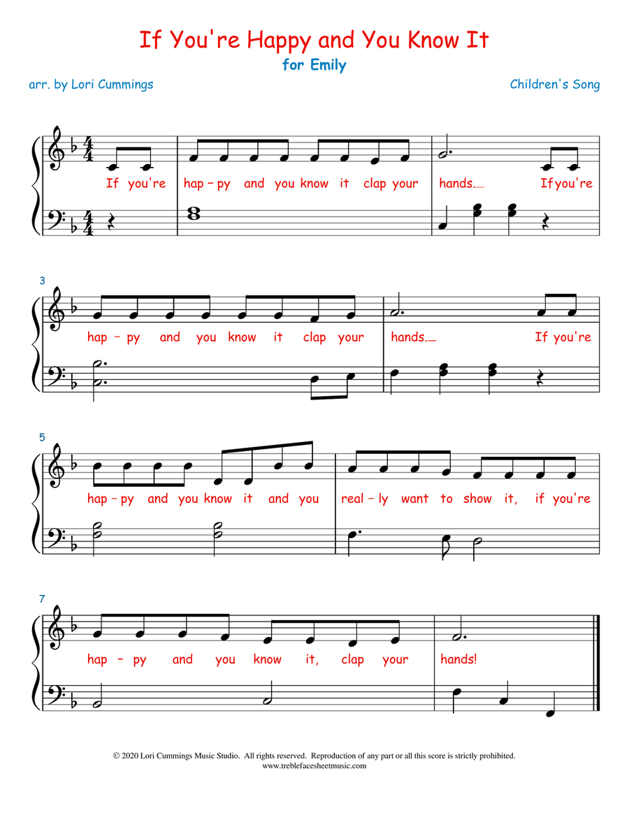 If You're Happy and You Know It Piano Method scores gallery preview page 1