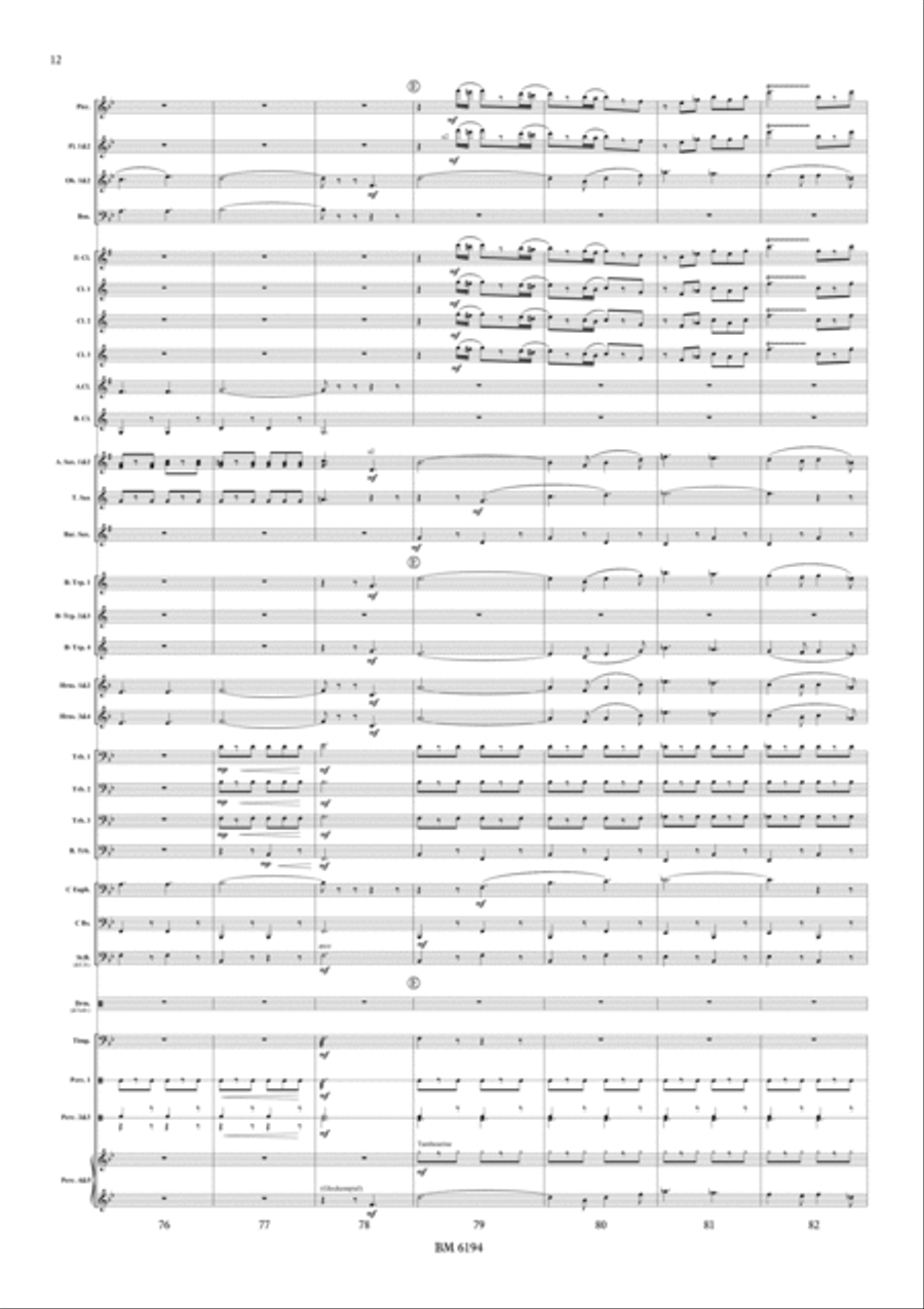 Circus Town Parade March for Wind Band Concert Band scores gallery preview page 13