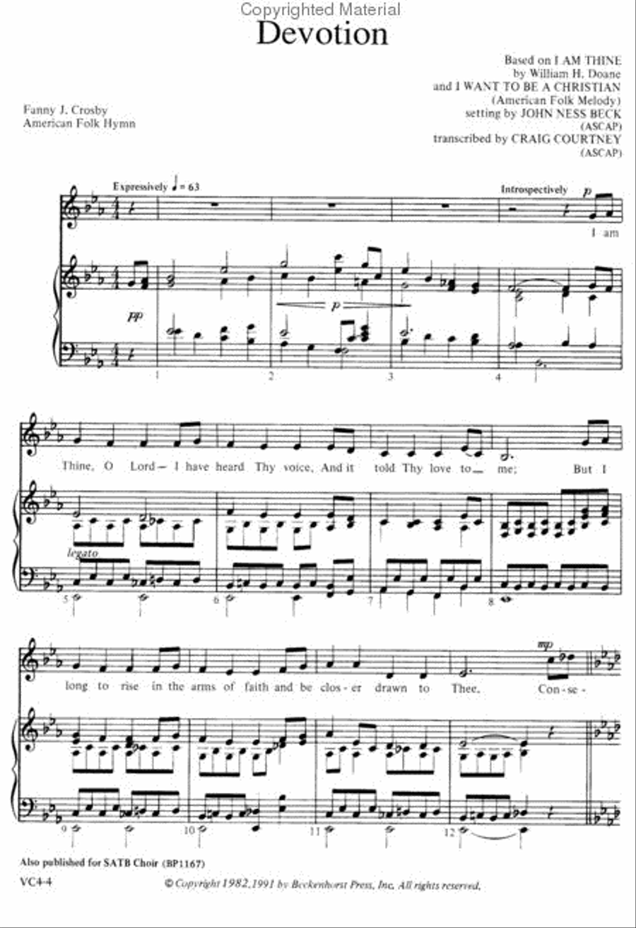 Hymn Settings of John Ness Beck Medium Voice scores gallery preview page 3