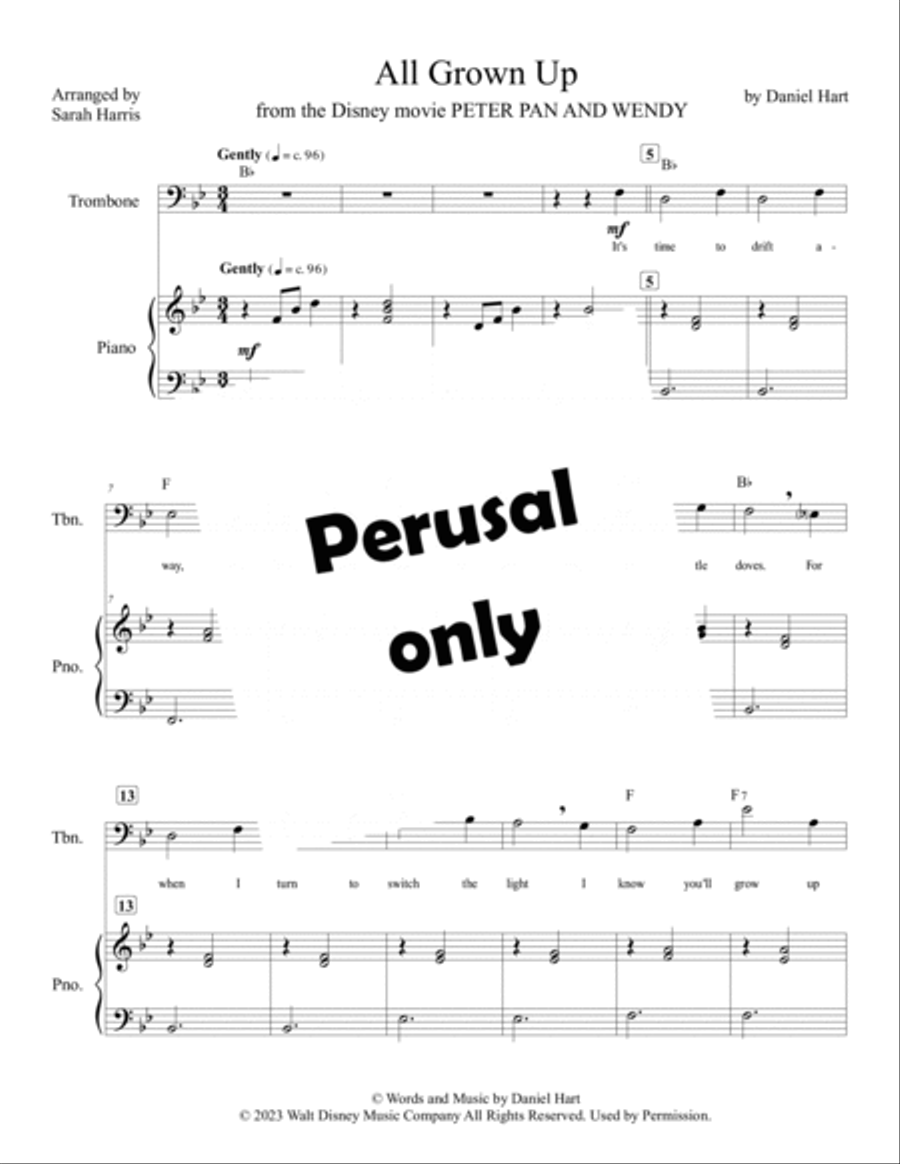 All Grown Up Easy Piano scores gallery preview page 2