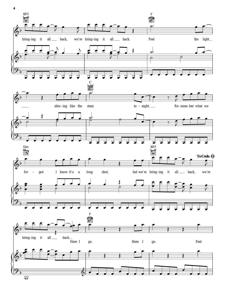 Feel The Light Piano, Vocal, Guitar scores gallery preview page 4