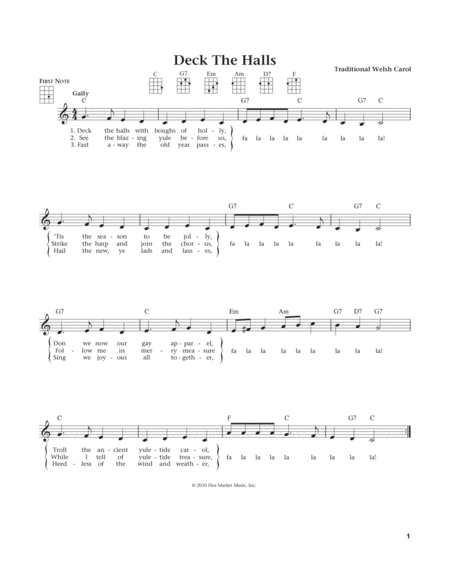 Deck The Hall (from The Daily Ukulele) (arr. Liz and Jim Beloff)