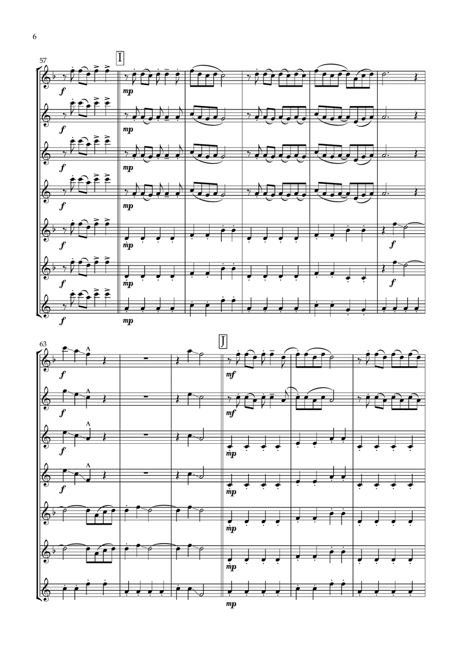 Bad Romance Woodwind Ensemble scores gallery preview page 6