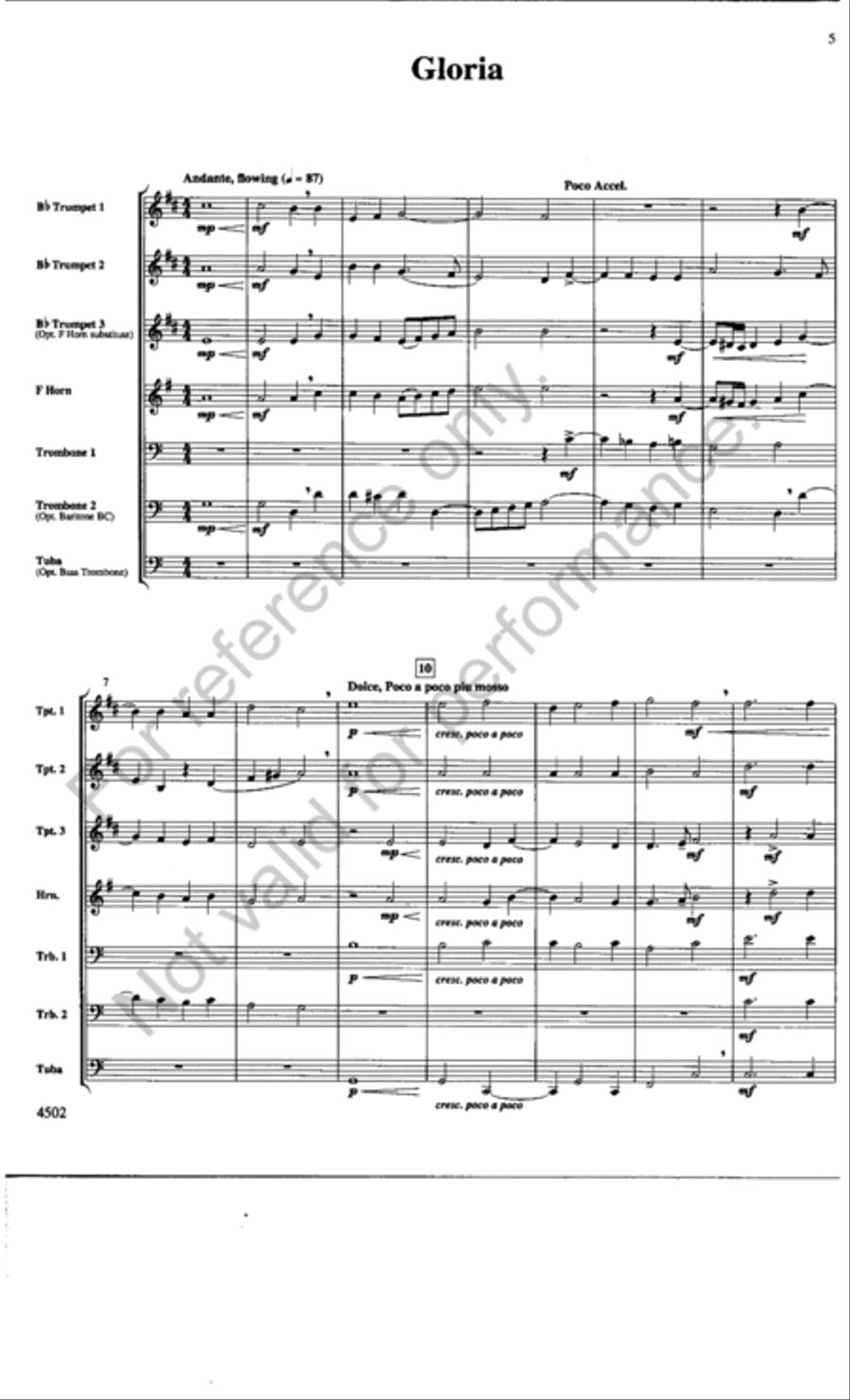 Kyrie, Gloria & Benedictus Chamber Music scores gallery preview page 5