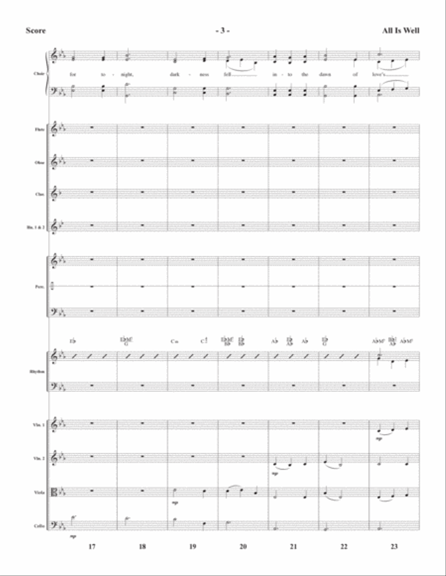All Is Well (arr. Michael Barrett) - Full Score Choir scores gallery preview page 3