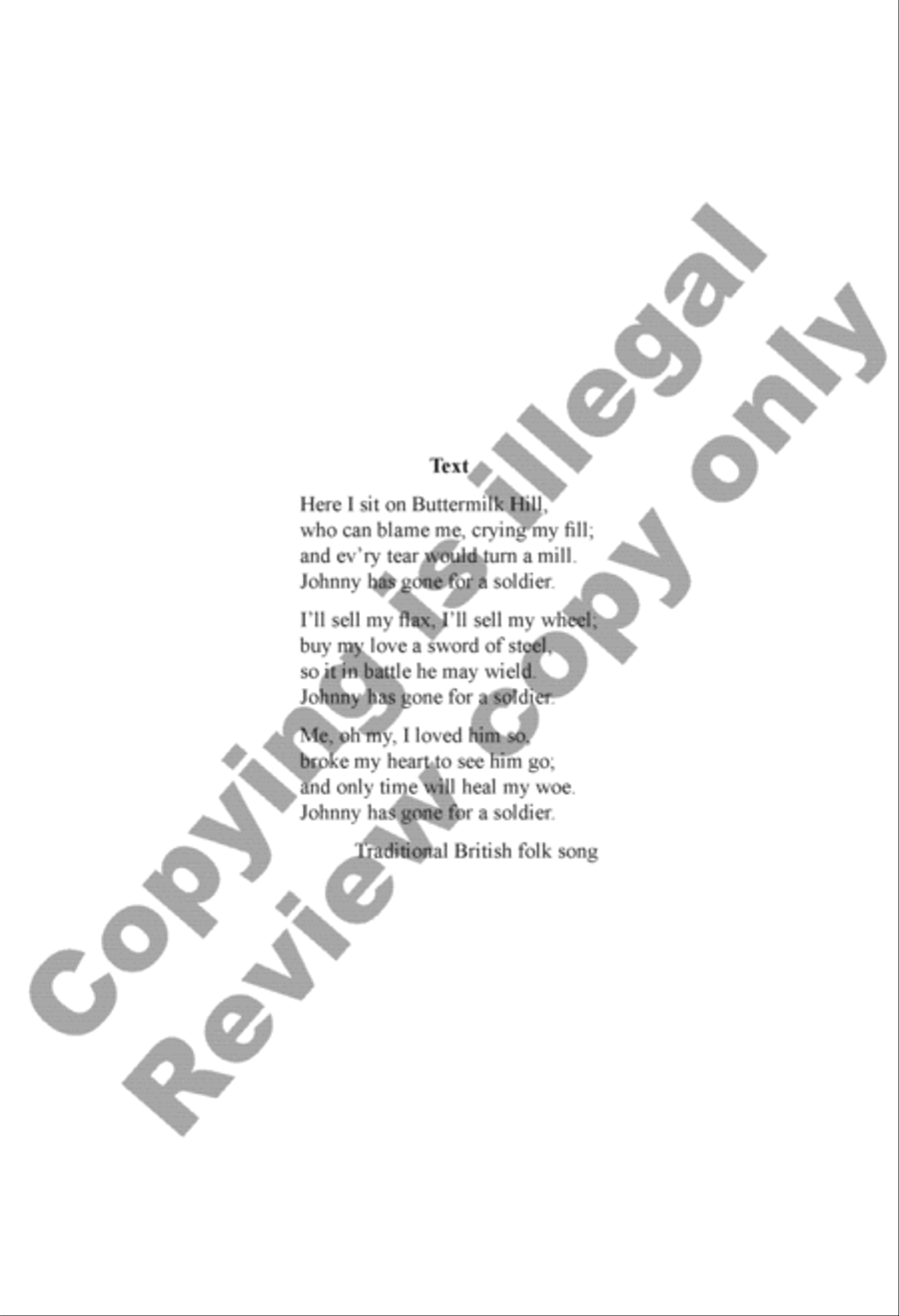 Johnny Has Gone for a Soldier SSA scores gallery preview page 7