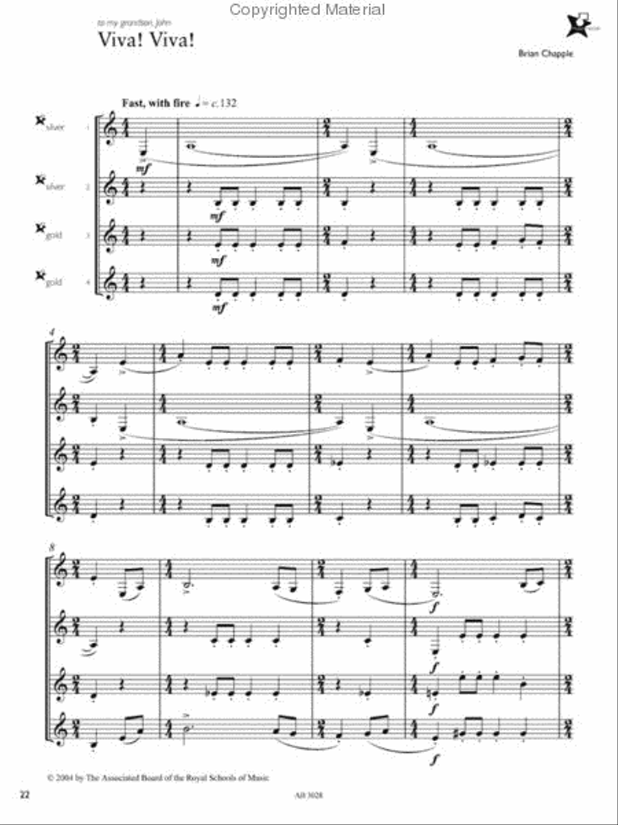 Music Medals Silver Clarinet Ensemble Pieces Clarinet Quartet scores gallery preview page 2