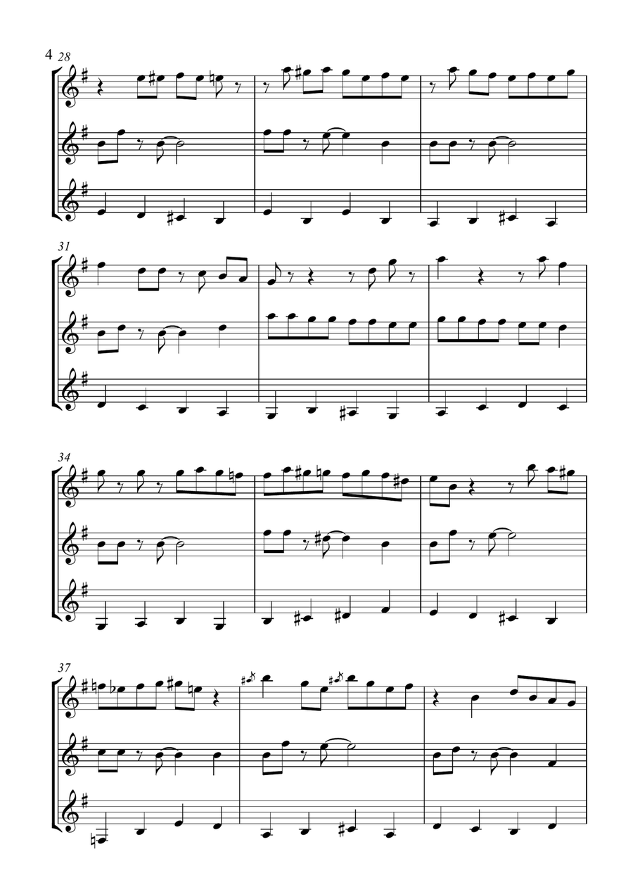 Basin Street Blues Woodwind Trio scores gallery preview page 4