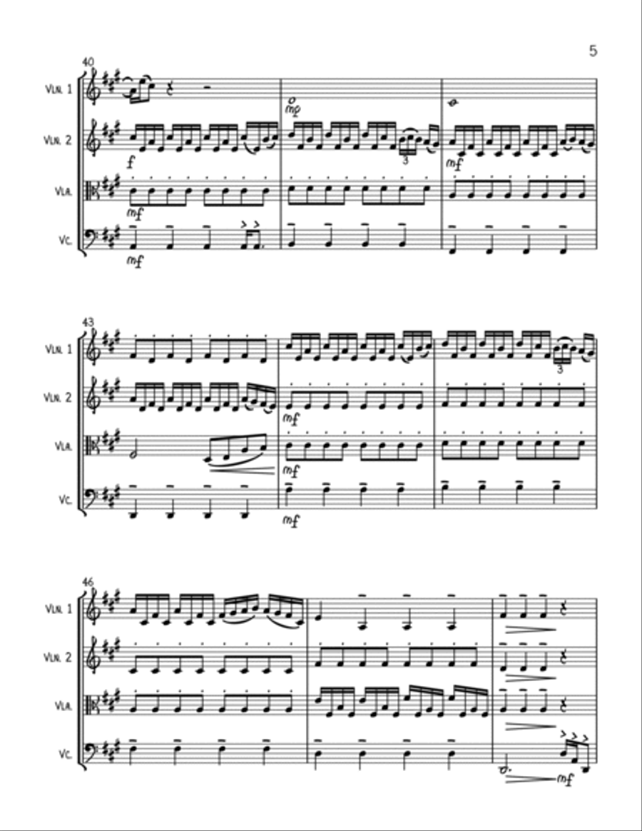 Halo String Quartet scores gallery preview page 5