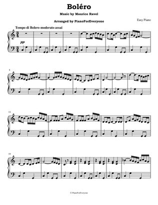 Boléro - Ravel (Easy Piano)