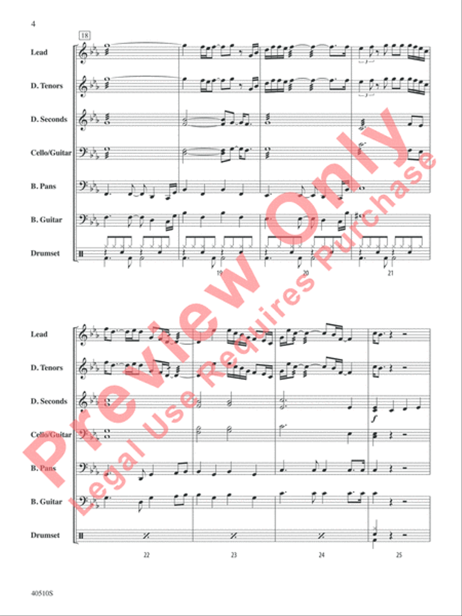 Europa (Earth's Cry Heaven's Smile) Steel Drum Band scores gallery preview page 5
