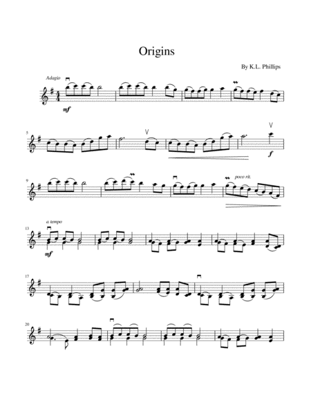 Origins - Unaccompanied Violin Solo image number null