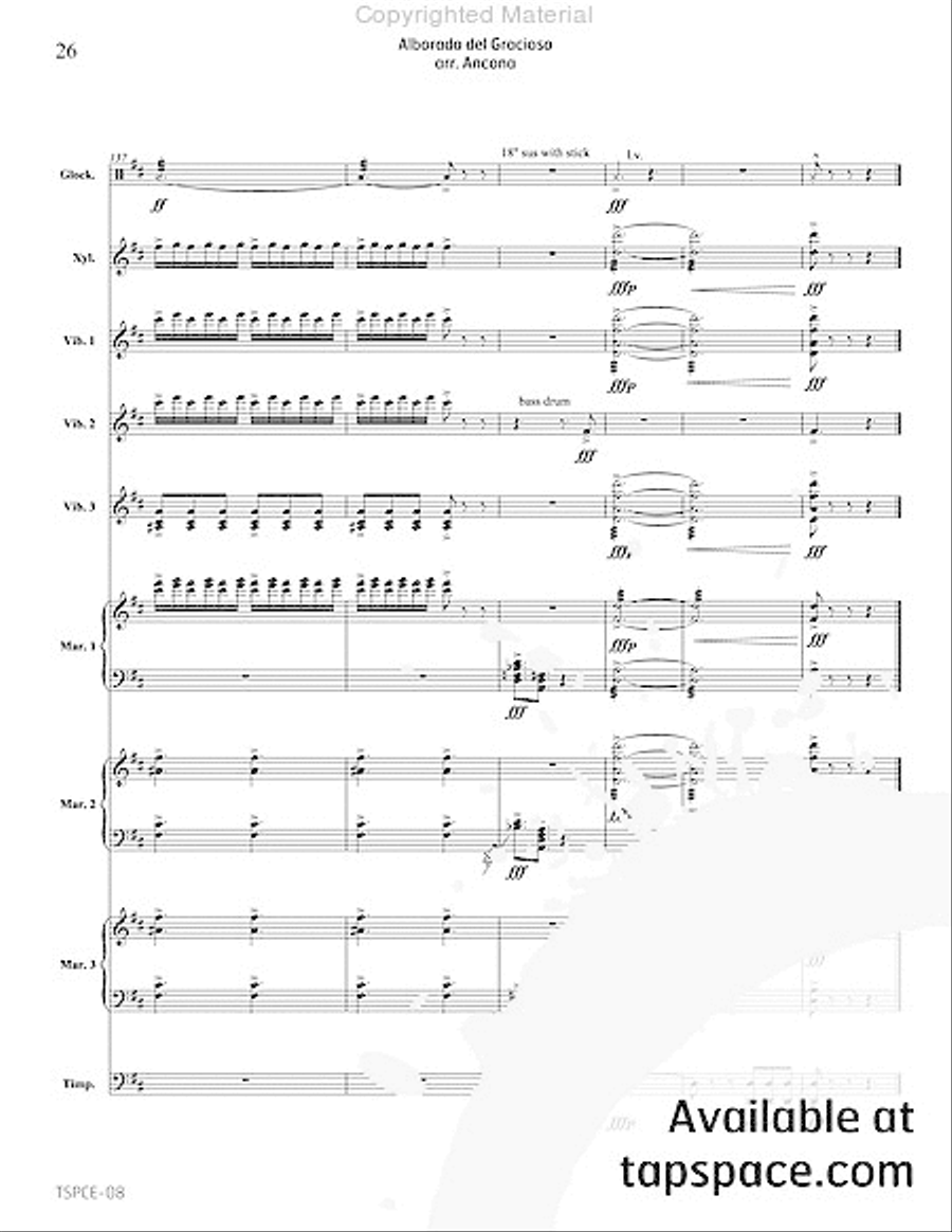 Alborada del Gracioso Percussion Ensemble scores gallery preview page 29