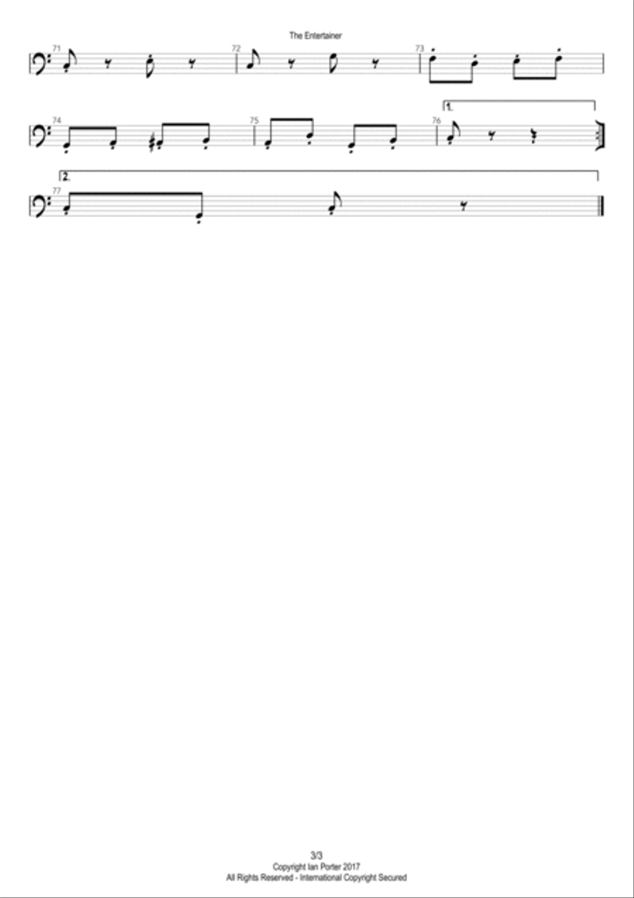 The Entertainer - Ukulele Ensemble Ukulele scores gallery preview page 3
