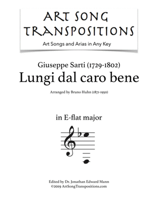 Book cover for SARTI: Lungi dal caro bene (transposed to E-flat major)