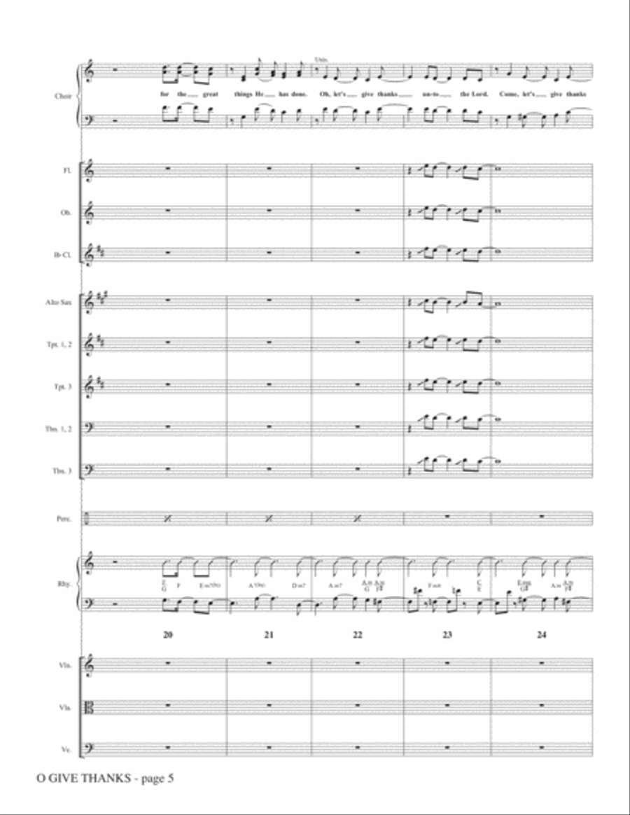 O Give Thanks - Full Score Choir scores gallery preview page 5