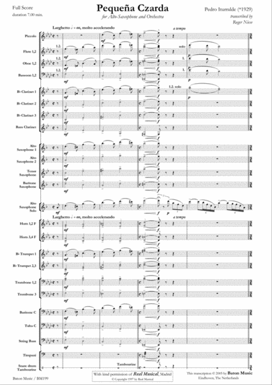 Pequeña Czarda Concert Band scores gallery preview page 2