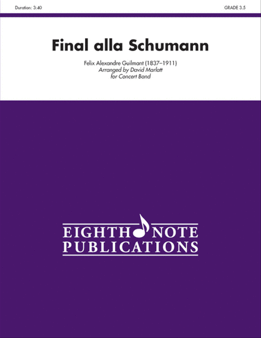 Final Alla Schumann, Op. 83 Concert Band scores gallery preview page 1