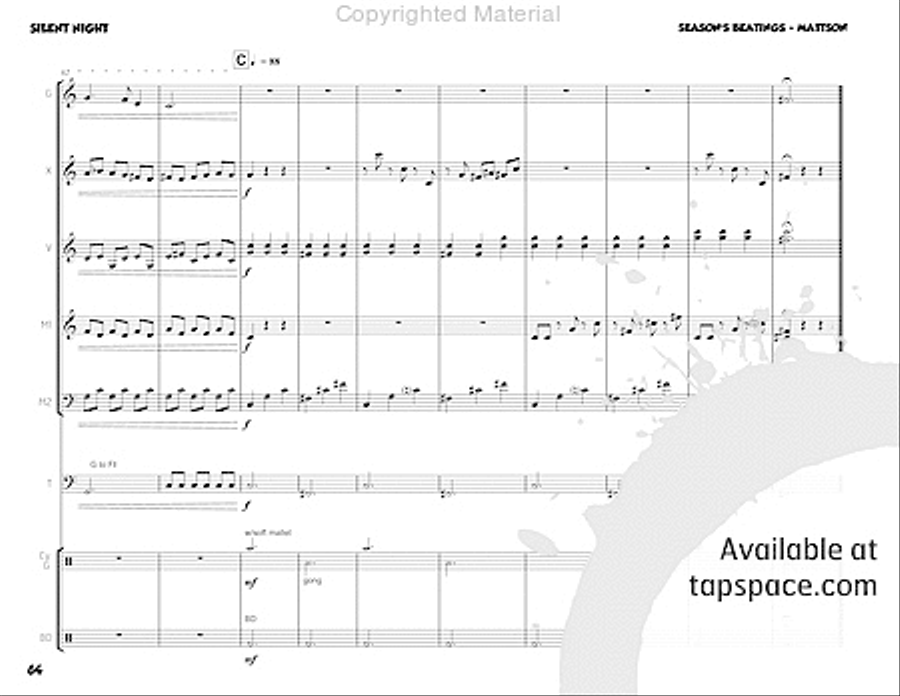 Season's Beatings Percussion Ensemble scores gallery preview page 80