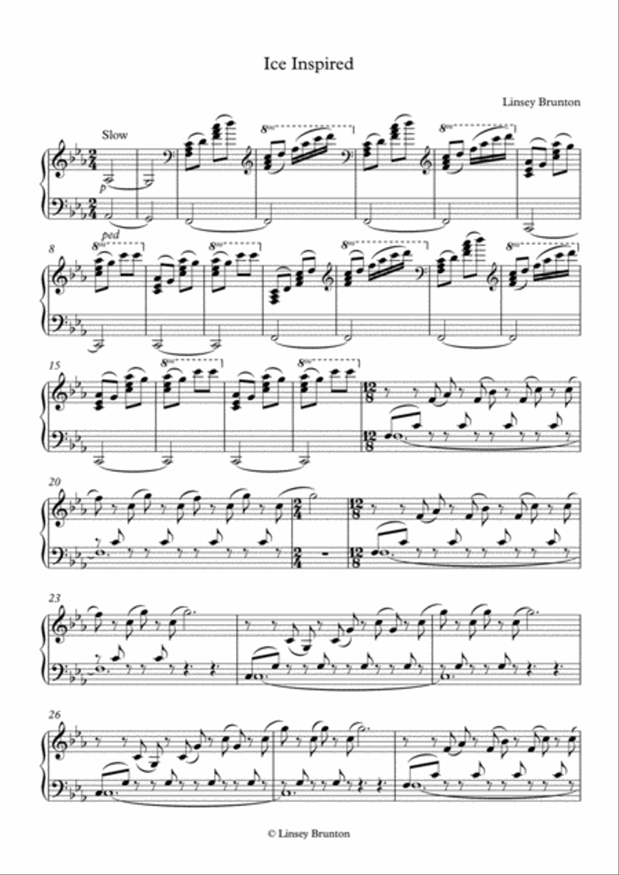 Ice Inspired Easy Piano scores gallery preview page 1
