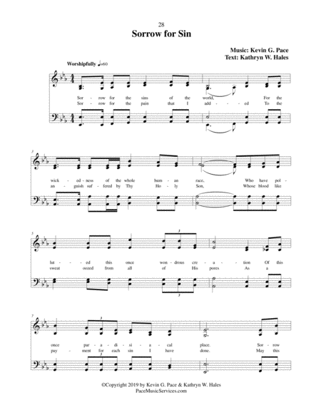 Sorrow For Sin - an original hymn image number null