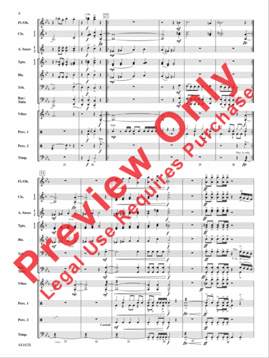 Secret Agent Sugar Plum Concert Band scores gallery preview page 5